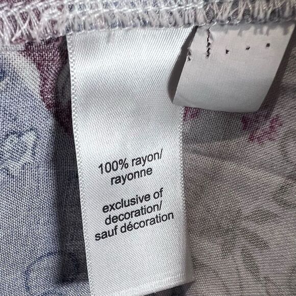 Maurice’s plus long sleeve boho patchwork smocked peplum top size 1X - Picture 8 of 8